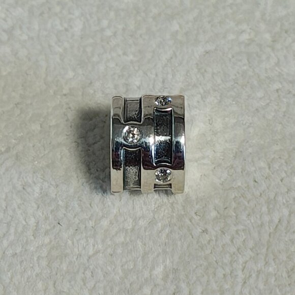 Pandora Jewelry - Authentic Pandora Retired Sterling Silver Sparkling Clip - 790291CZ